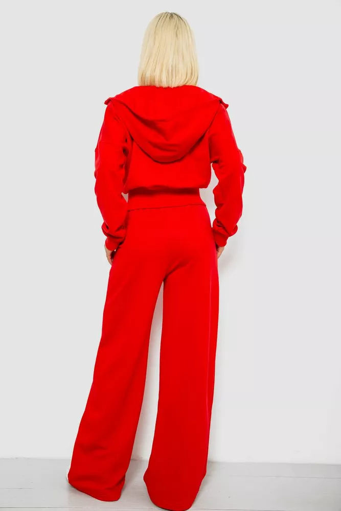 Купить Спортивный костюм женский однотонный, цвет красный, 244R1074AG - Фото №4