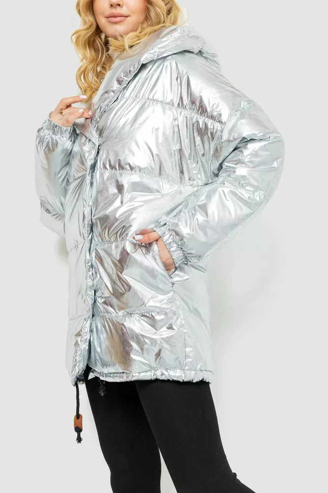 Купити Куртка жіноча, колір сріблястий, 235R5808 оптом - Фото №3