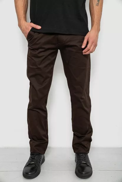 Брюки мужские классические, цвет шоколадный, 243RXK39-6