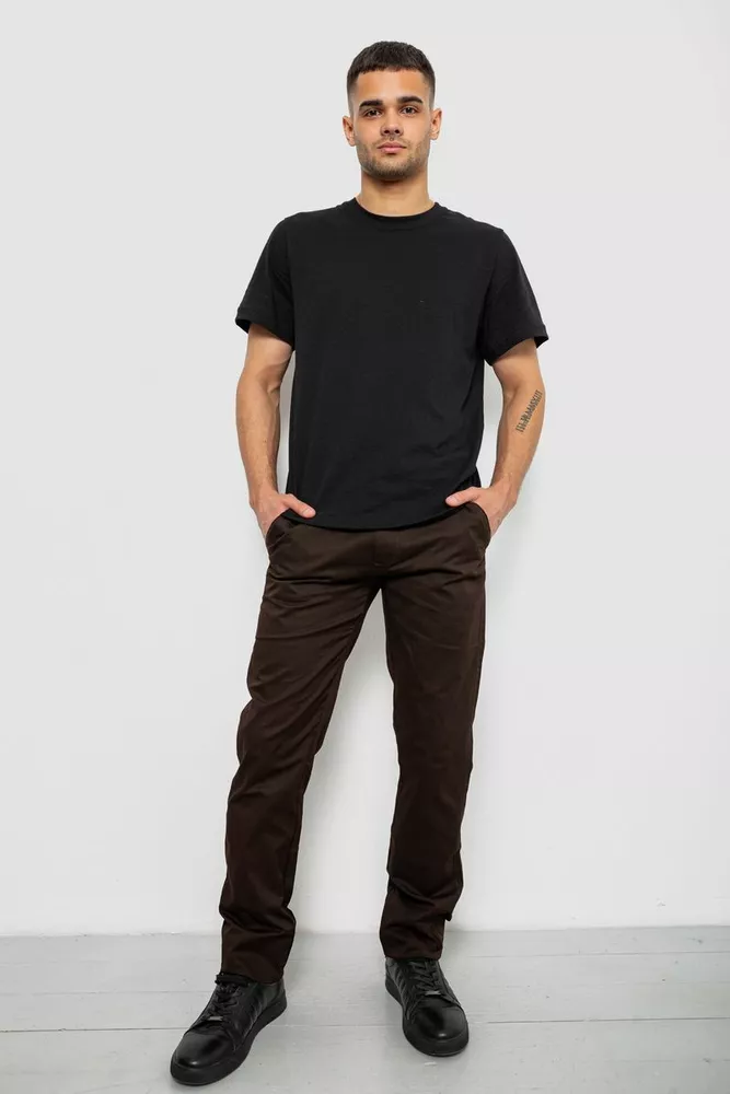 Купити Штани чоловічі класичні, колір шоколадний, 243RXK39-6 - Фото №2
