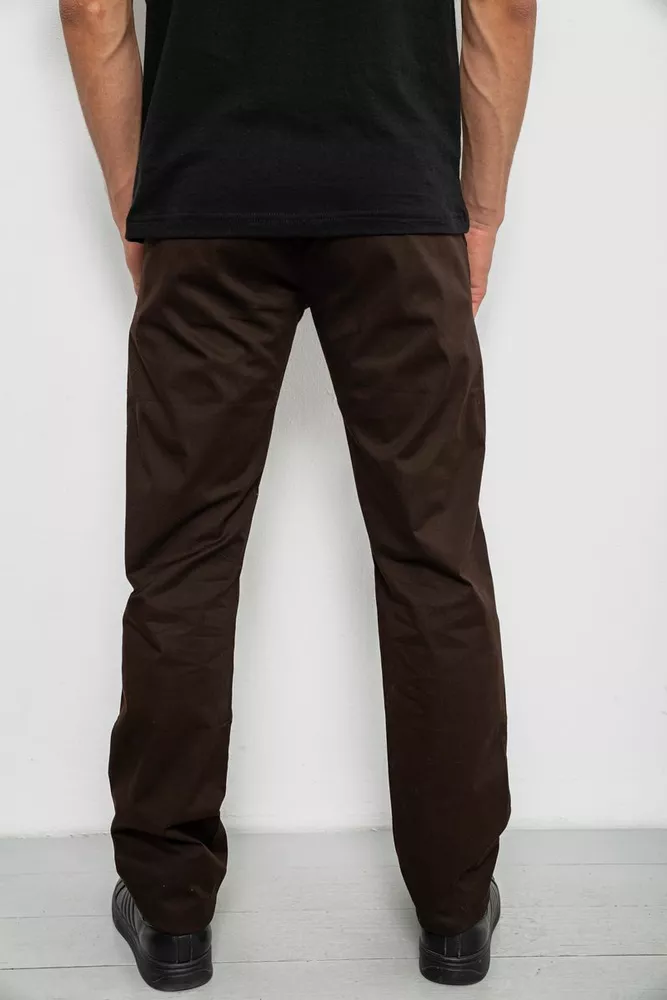 Купити Штани чоловічі класичні, колір шоколадний, 243RXK39-6 - Фото №4