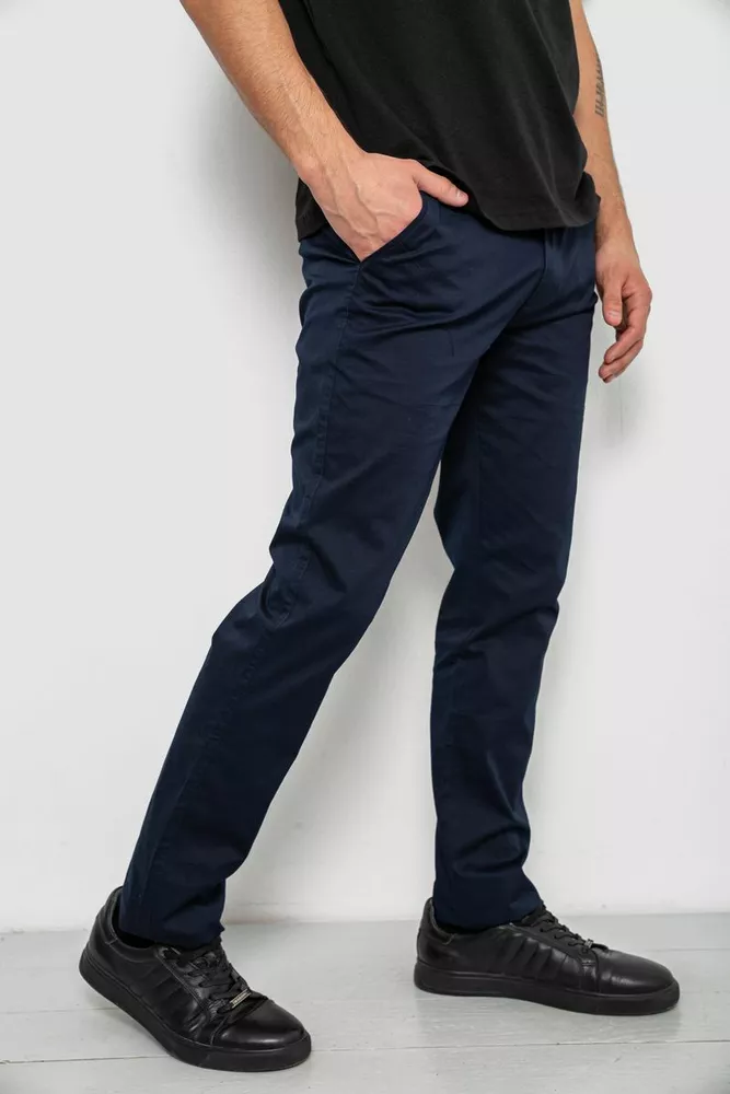 Купити Штани чоловічі класичні, колір темно-синій, 243RXK39-6 - Фото №3