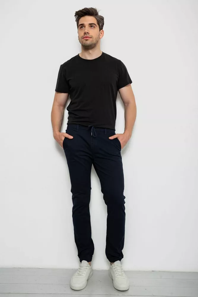 Купити Джоггери чоловічі, колір темно-синій, 244RTE916 - Фото №2