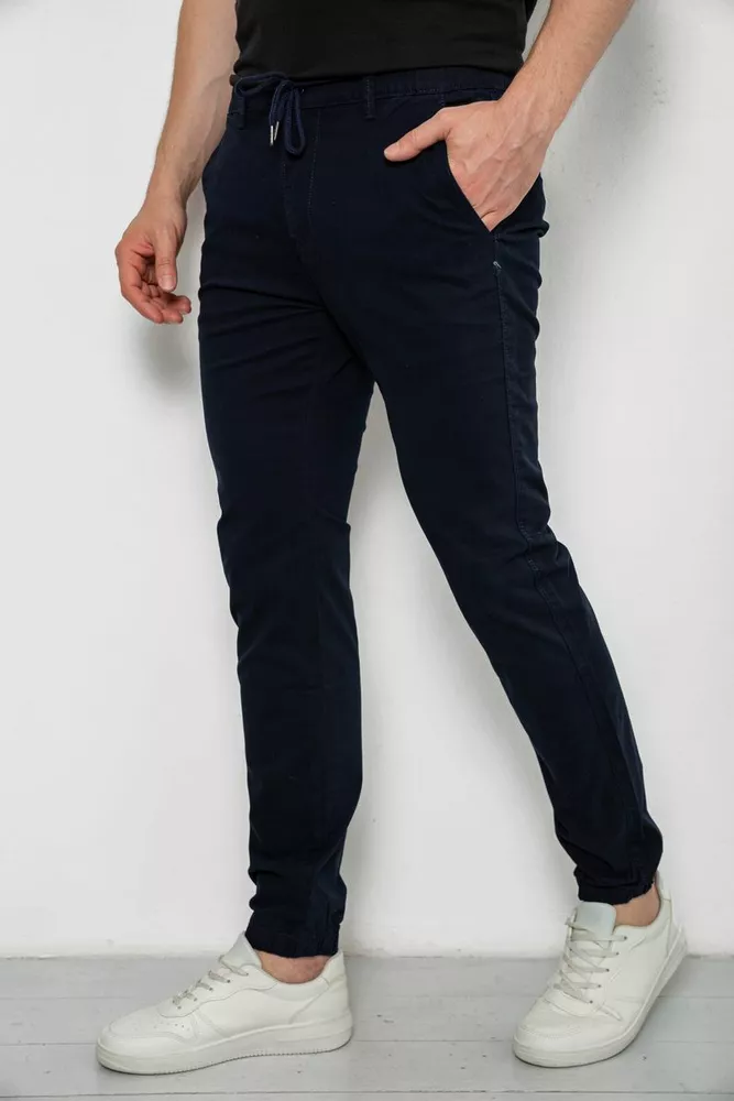 Купити Джоггери чоловічі, колір темно-синій, 244RTE916 - Фото №3