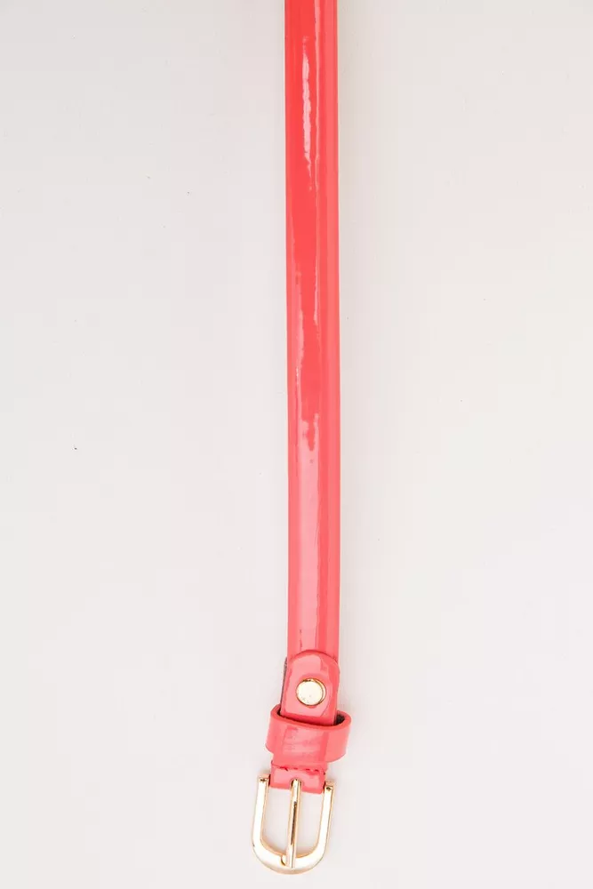 Купити Ремінь жіночий лаковий, колір розово-золотистый, 196RL1510W79 - Фото №2