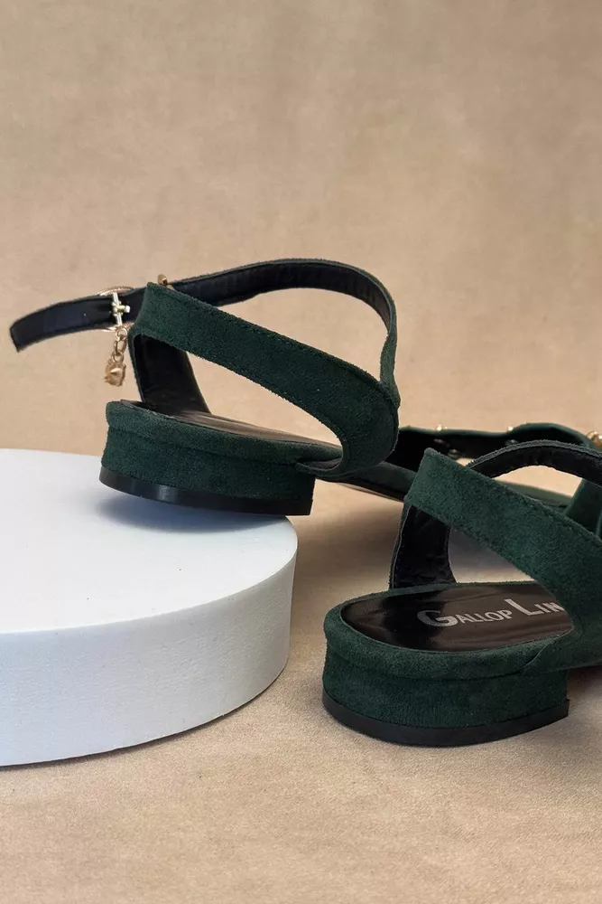 Купити Босоніжки жіночі, колір зелений, 243RE330 оптом - Фото №4