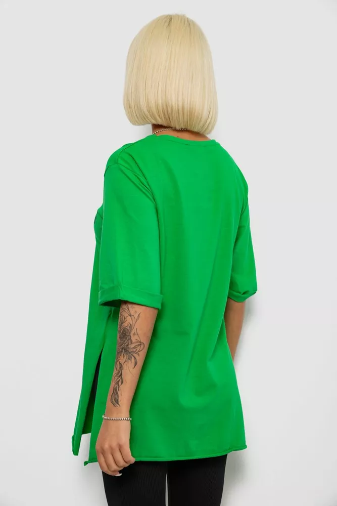 Купить Футболка женская с принтом, цвет зеленый, 244R1031-5 - Фото №4