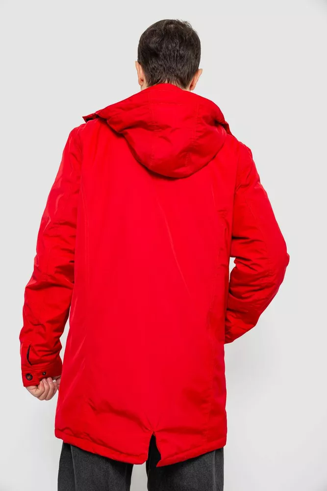 Купить Куртка мужская демисезонная с капюшоном, цвет красный, 244R0221AL - Фото №4
