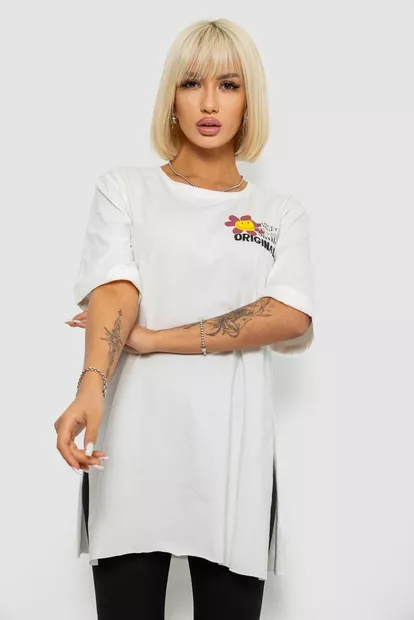 Футболка женская с принтом, цвет молочный, 244R1031-5