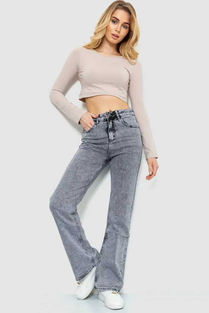 Купити Джинси жіночі MOM, колір сірий, 240R1159 оптом - Фото №2