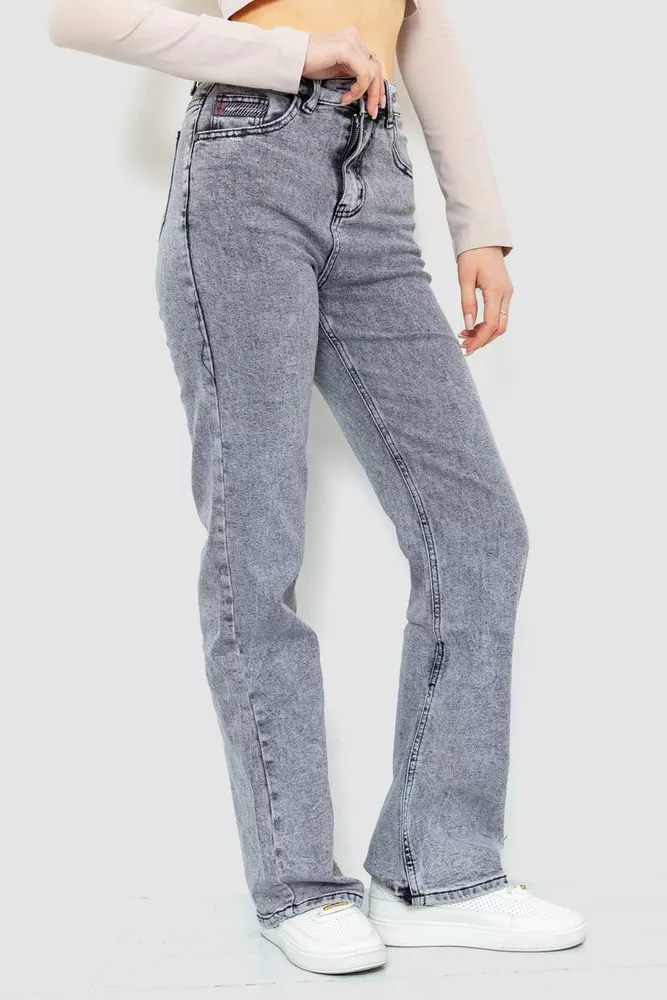 Купити Джинси жіночі MOM, колір сірий, 240R1159 оптом - Фото №3