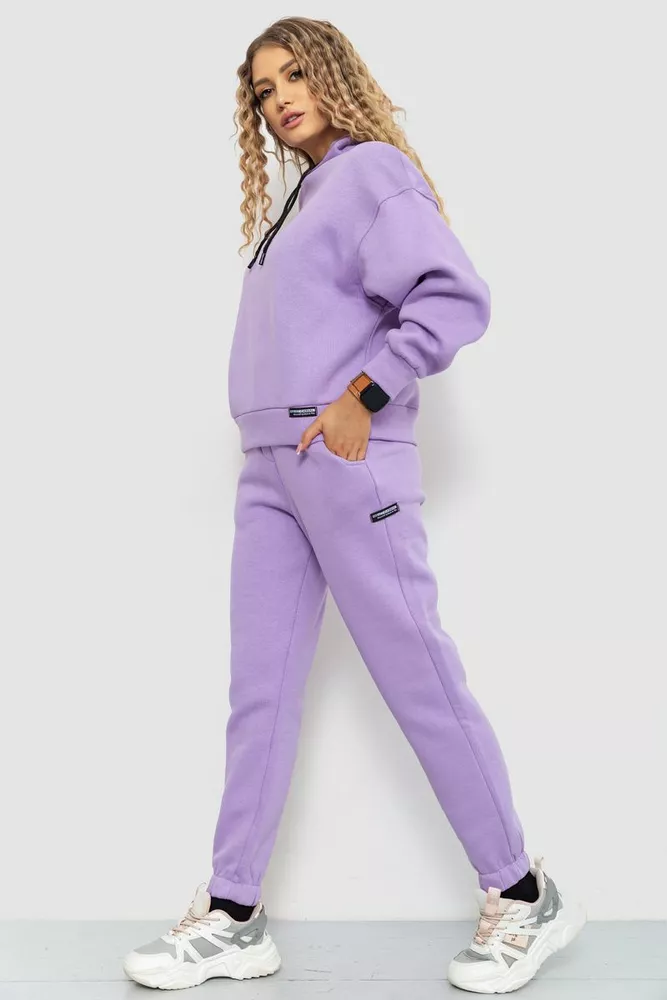 Купити Спорт костюм жіночий на флісі  -уцінка, колір бузковий, 115R0493-U - Фото №5