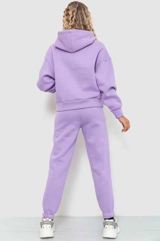 Купити Спорт костюм жіночий на флісі  -уцінка, колір бузковий, 115R0493-U - Фото №6