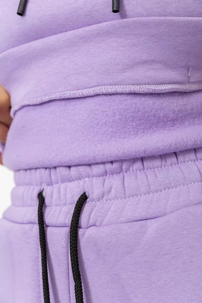 Купити Спорт костюм жіночий на флісі  -уцінка, колір бузковий, 115R0493-U - Фото №9