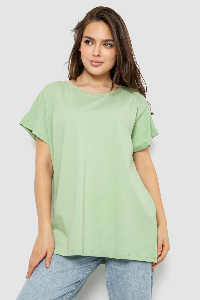 Купить Футболка женская однотонная, цвет мятный, 244R2400 - Фото №1