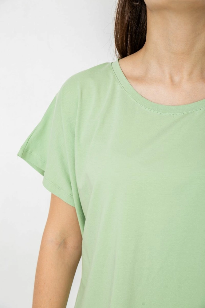 Купить Футболка женская однотонная, цвет мятный, 244R2400 - Фото №5