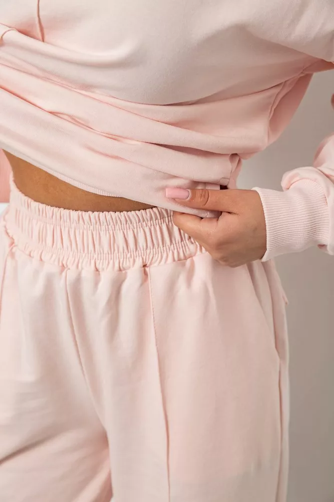 Купить Спортивный костюм женский с принтом, цвет пудровый, 244R1060AG - Фото №6