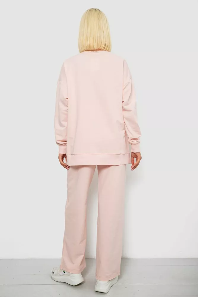 Купить Спортивный костюм женский с принтом, цвет пудровый, 244R1060AG - Фото №4