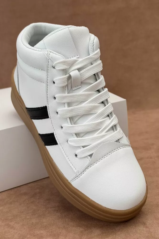 Купить Кроссовки женские демисезонные, цвет бело-черный, 248RWA180-4 - Фото №2