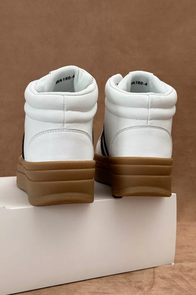 Купить Кроссовки женские демисезонные, цвет бело-черный, 248RWA180-4 - Фото №4