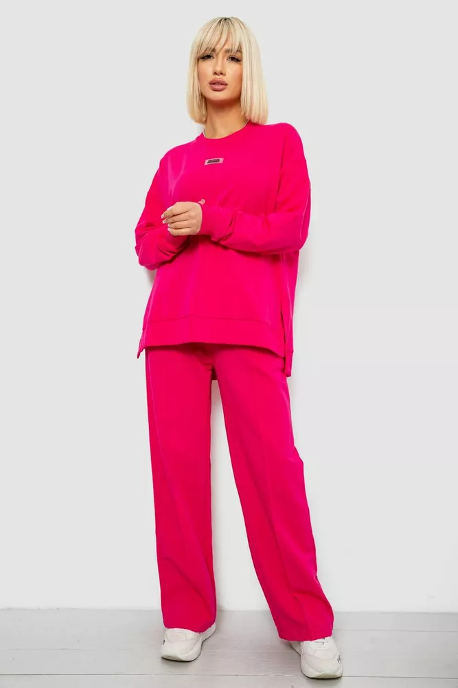 Купить Спортивный костюм женский с принтом, цвет розовый, 244R1060AG - Фото №1