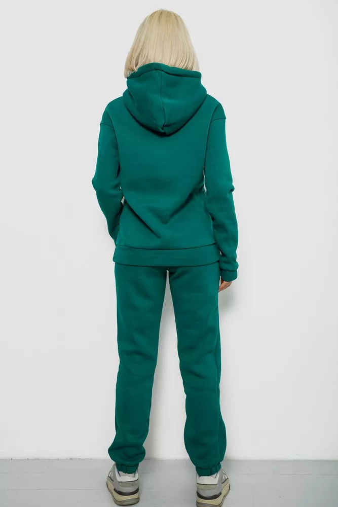 Купить Спортивный костюм женский на флисе, цвет изумрудный, 247R2039 - Фото №4