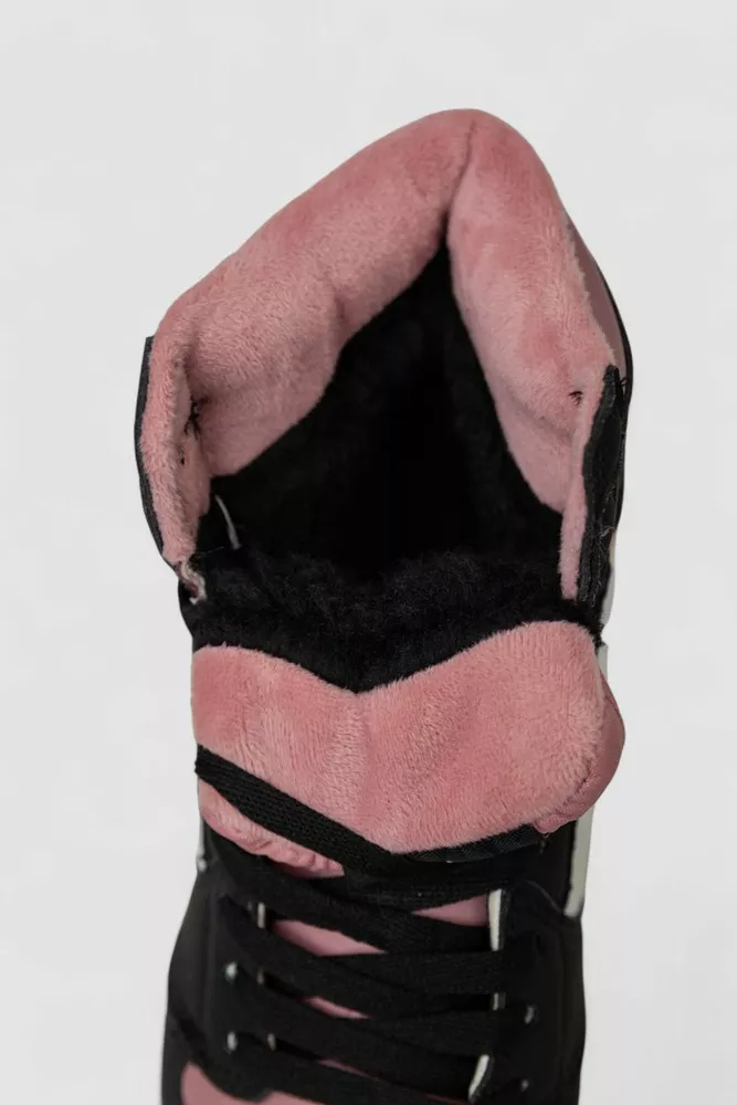 Купить Кроссовки женские зимние на меху, цвет бело-пудровый, 248RHB470-21 - Фото №6