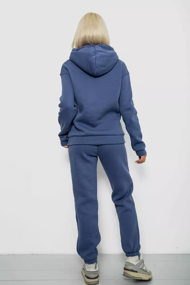 Купить Спортивный костюм женский на флисе, цвет джинс, 247R2039 - Фото №4