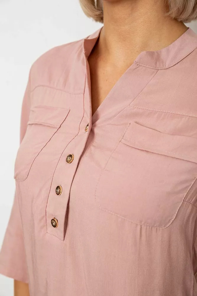Купити Блуза однотонна, колір пудровий, 230R97-2 оптом - Фото №5