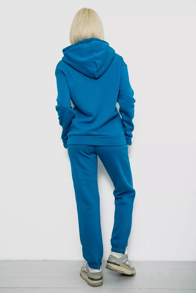 Купить Спортивный костюм женский на флисе, цвет бирюзовый, 247R2039 - Фото №4