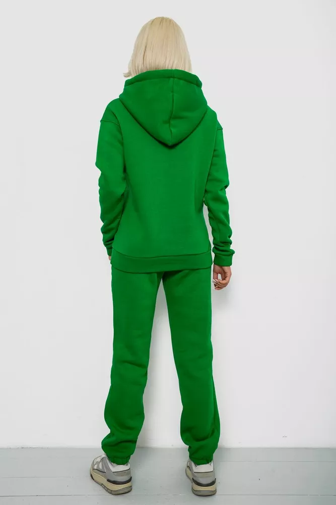 Купить Спортивный костюм женский на флисе, цвет зеленый, 247R2039 - Фото №4