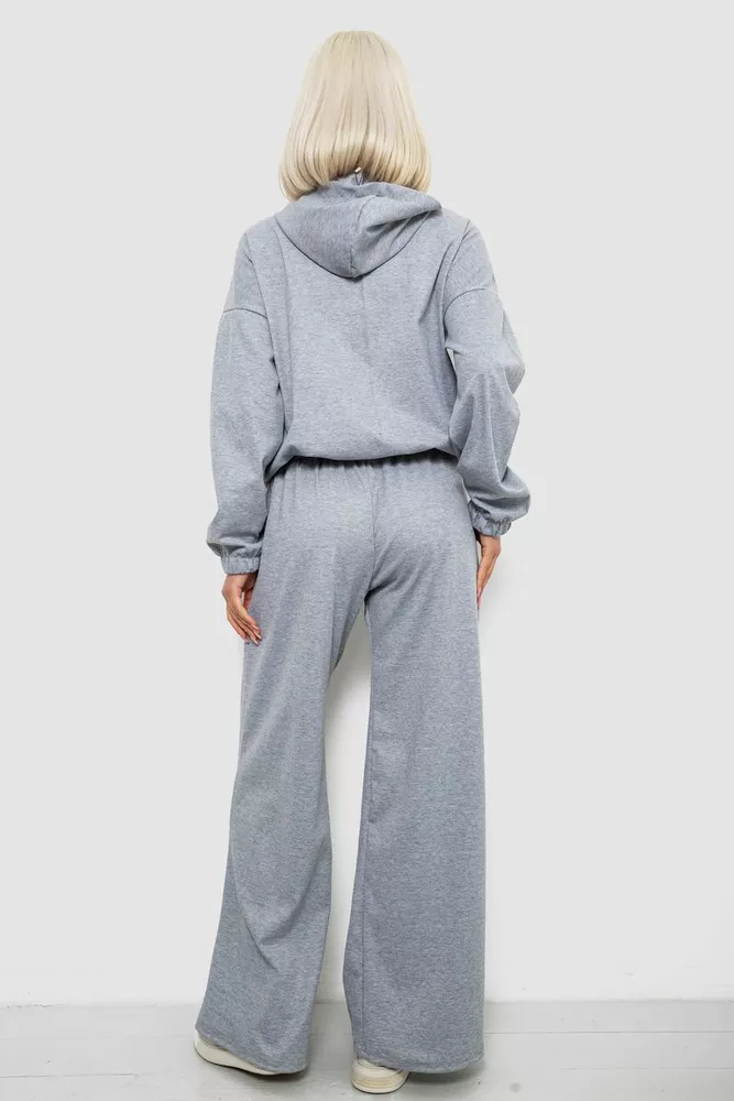 Купити Спортивний костюм жіночий однотонний, колір сірий, 244R0427 - Фото №4