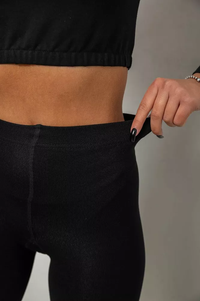 Купити Утеплені лосини, колір чорний, 139RB869 - Фото №5