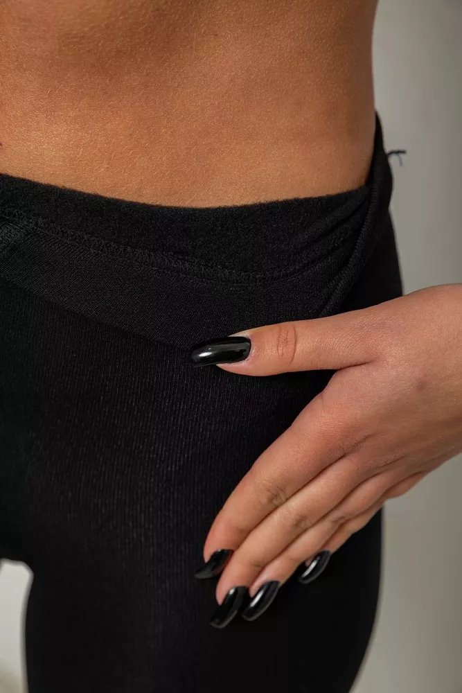 Купити Утеплені лосини, колір чорний, 139RB869 - Фото №6