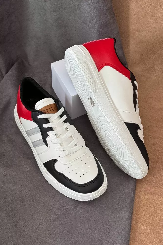 Купити Кеди чоловічі демісезонні, колір біло-червоний, 248RR168 - Фото №2