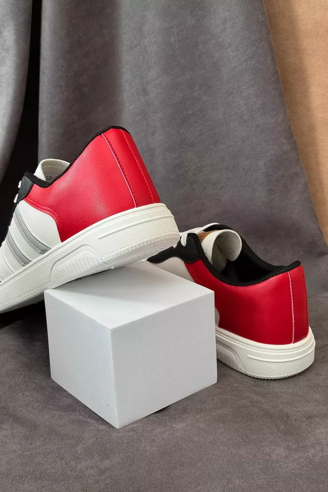 Купити Кеди чоловічі демісезонні, колір біло-червоний, 248RR168 - Фото №4