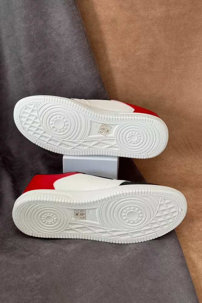 Купити Кеди чоловічі демісезонні, колір біло-червоний, 248RR168 - Фото №5