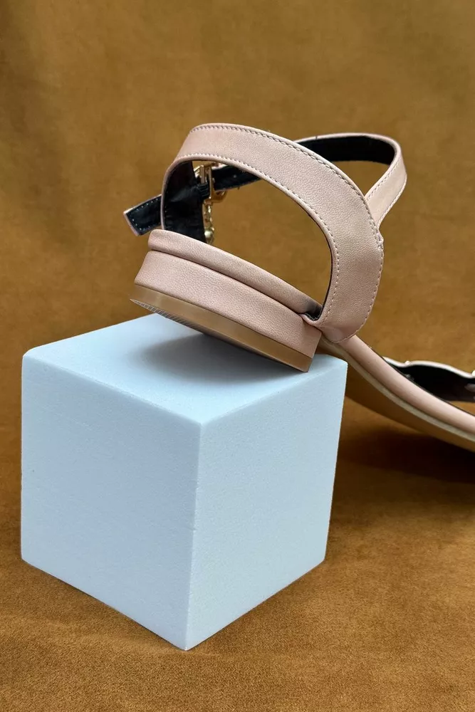 Купить Босоножки женские, цвет бежевый, 243RE336 - Фото №4