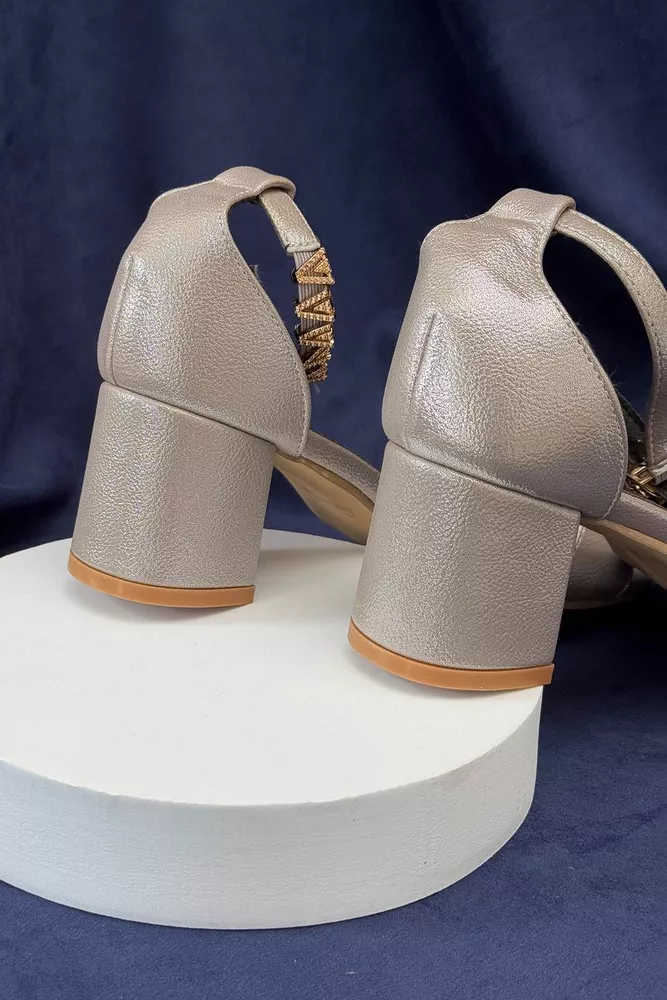 Купить Босоножки женские, цвет серый, 243RE276 - Фото №4