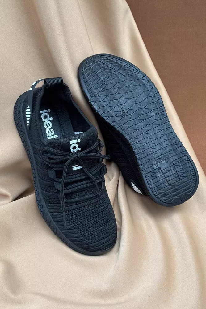 Купити Кросівки жіночі  текстиль, колір чорно-білий, 243RF68 - Фото №1