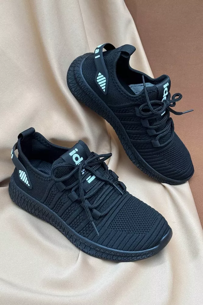 Купити Кросівки жіночі  текстиль, колір чорно-білий, 243RF68 - Фото №2