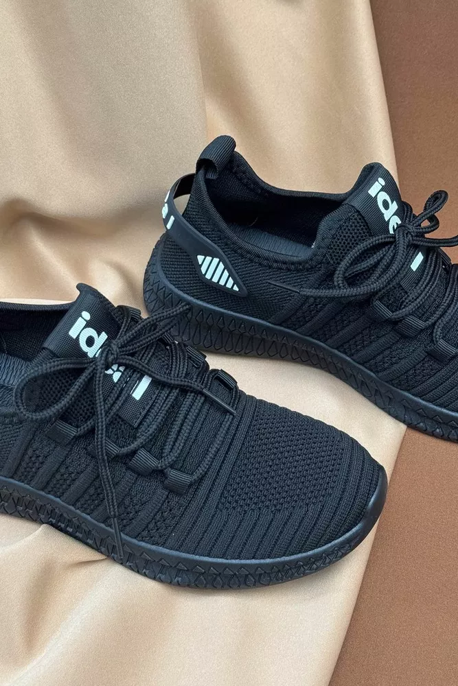 Купити Кросівки жіночі  текстиль, колір чорно-білий, 243RF68 - Фото №3