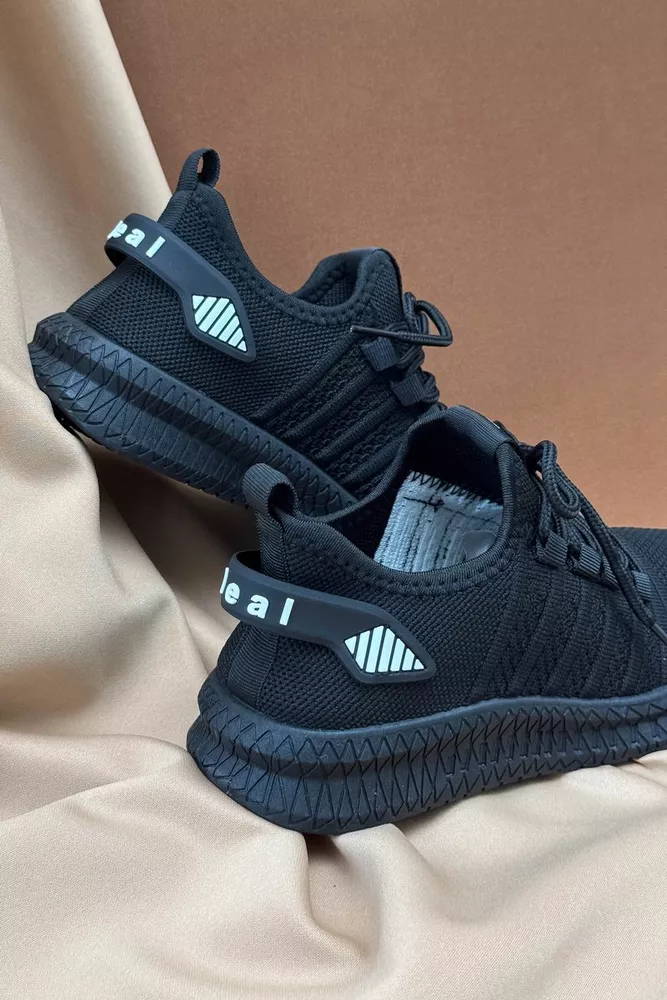 Купити Кросівки жіночі  текстиль, колір чорно-білий, 243RF68 - Фото №4