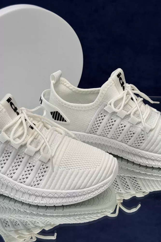 Купити Кросівки жіночі  текстиль, колір біло-сірий, 243RF68 - Фото №2