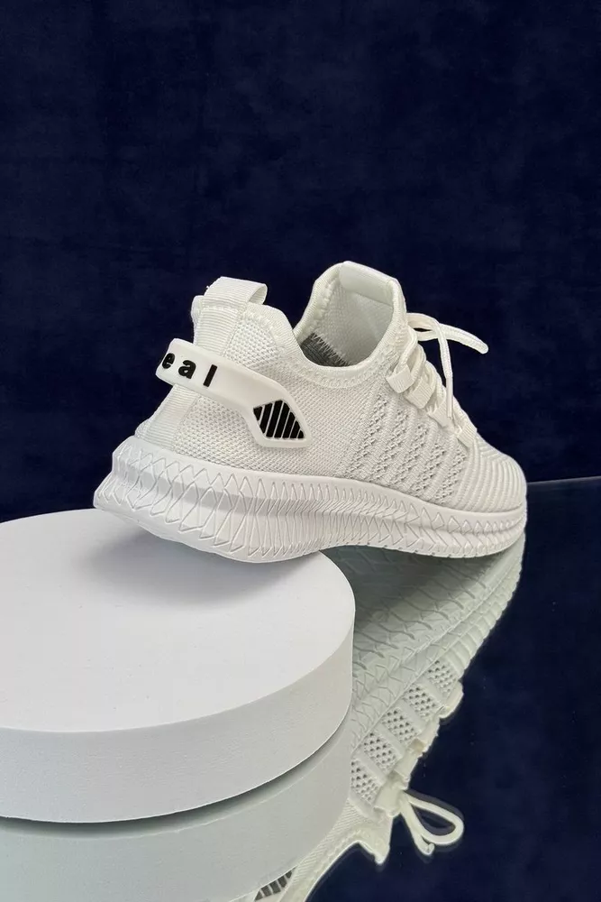 Купити Кросівки жіночі  текстиль, колір біло-сірий, 243RF68 - Фото №4