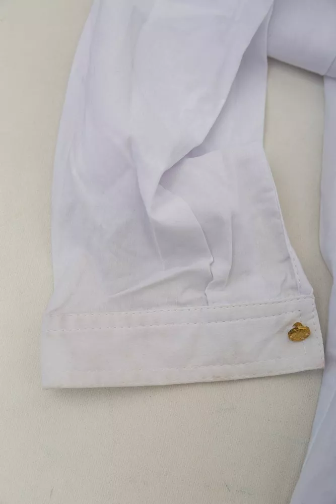 Купити Сорочка жіноча однотонна  -уцінка, колір білий, 230R303-U-99 - Фото №6