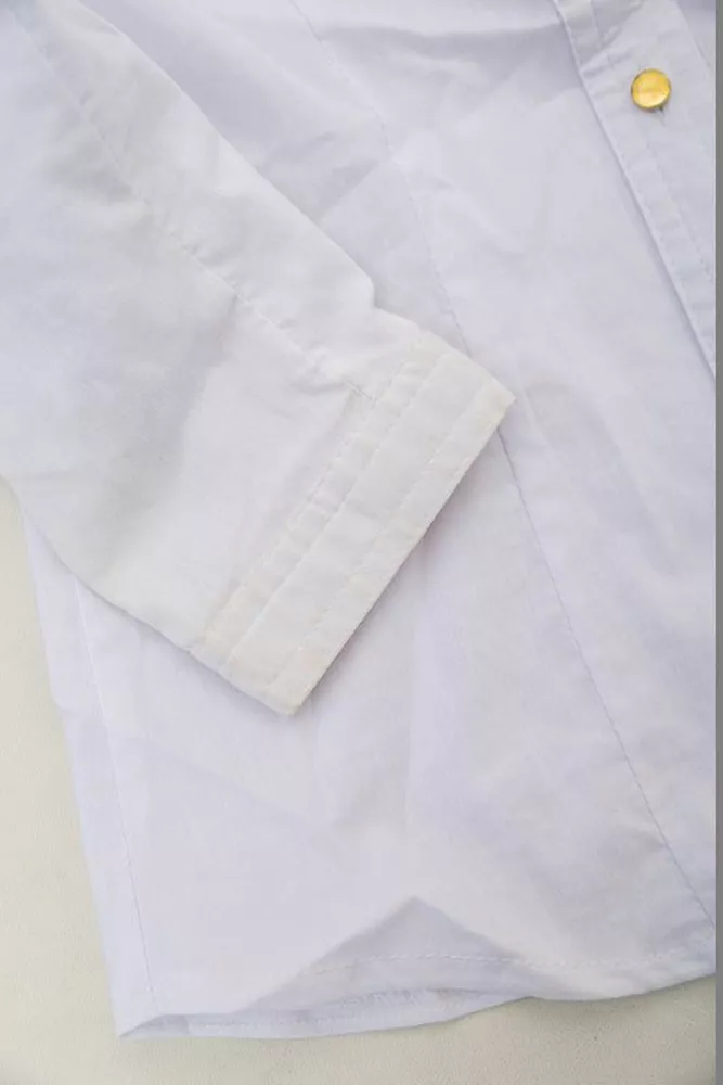 Купить Рубашка женская однотонная  -уценка, цвет белый, 230R211-U-34 - Фото №6