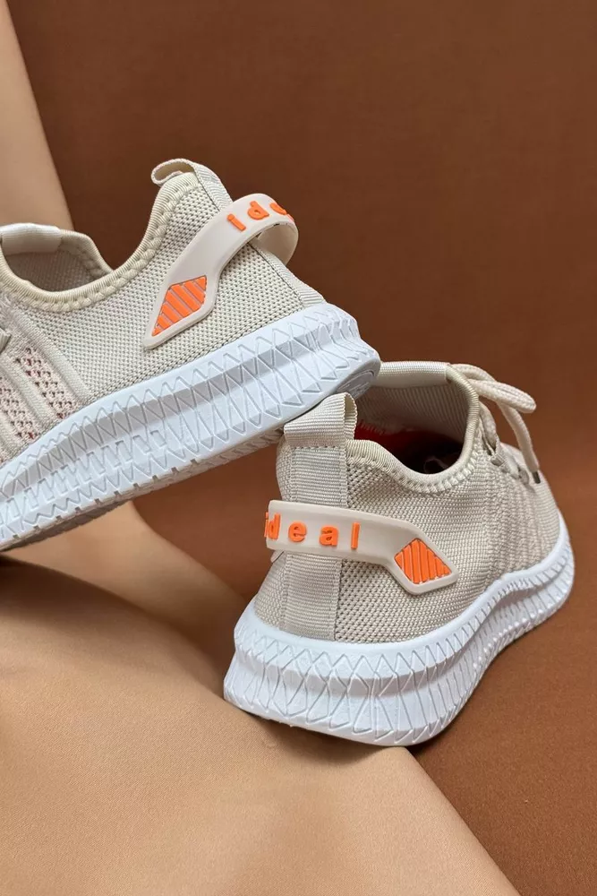 Купити Кросівки жіночі  текстиль, колір бежевий, 243RF68 - Фото №4