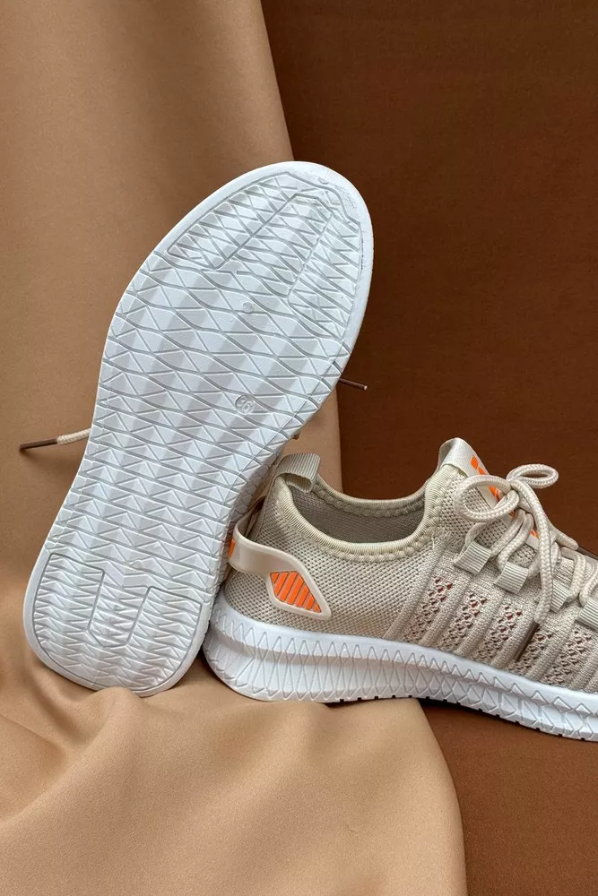 Купити Кросівки жіночі  текстиль, колір бежевий, 243RF68 - Фото №5