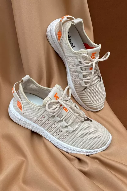 Кроссовки женские текстиль, цвет бежевый, 243RF68